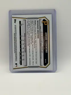 2026 Bowman Chrome 1st Edward Florentino Blue Sapphire Pirates BCP-82 - Image 2