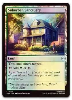 Suburban Sanctuary #185 (Foil) (NM) Spider-Man SPM Magic MTG - Image 1
