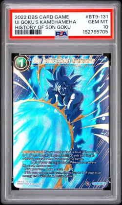 2022 DRAGON BALL SUPER HISTORY OF GOKU ULTRA INSTINCT GOKU'S KAMEHAMEHA PSA 10 - Image 1