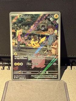 Pikachu 173/165 Illustration Rare 151 Pokemon Holo NM/M - Image 2