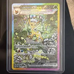 Pokemon TCG SV-Prismatic Evolutions Leafeon EX Card #144/131 - Image 1