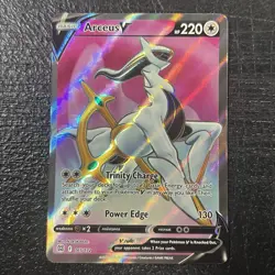 Pokemon TCG Arceus V 165/172 Brilliant Stars Full Art Holo Rare Card NM - Image 1