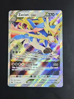 Pokemon Sword & Shield Crown Zenith ZACIAN VSTAR 096/159 Ultra Rare Holo - Image 1