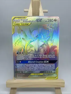 Arceus & Dialga & Palkia GX (Secret) 258/236 Sm-Cosmic Eclipse Holo Nice Card - Image 1