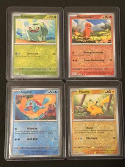 Pokemon 151 Costco Tin Bundle Cosmo Reverse Holos Complete Set 4 Card Set NM - Image 1