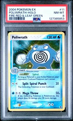Poliwrath Holo 11 Fire Red & Leaf Green Pokemon PSA 8 - Image 1