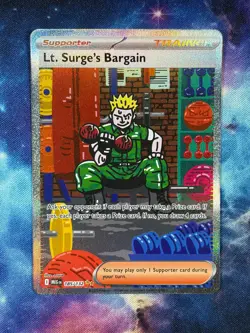 Lt. Surge's Bargain Mega Evolution SIR 185/132 Pokemon TCG - Image 1