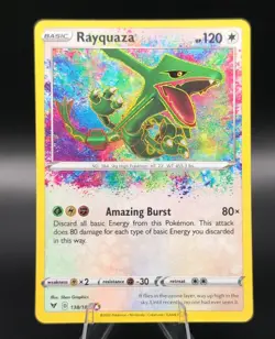 RAYQUAZA 138/185 Pokemon SWSH04 Vivid Voltage Amazing Rare Holo Eng 2020 - Image 1