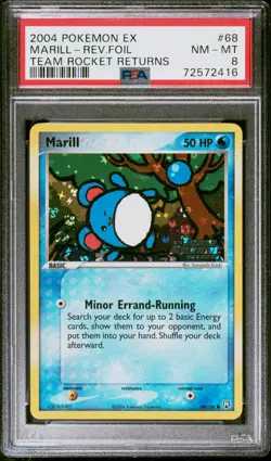 MARILL REVERSE HOLO 68/109 TEAM ROCKET RETURNS POKEMON PSA 8 - Image 1