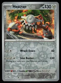 Heatran 068/131 Uncommon Prismatic Evolutions Pokemon Reverse Holo Near Mint - Image 1
