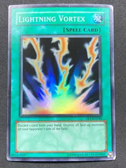 YuGiOh Lightning Vortex FET-EN040 Flaming Eternity Unlimited - DAMAGED - Image 1