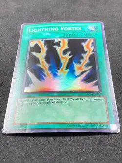 YuGiOh Lightning Vortex FET-EN040 Flaming Eternity Unlimited - DAMAGED - Image 2