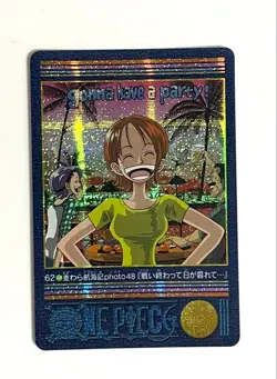 One Piece Visual Adventure No.62 Nami Carddass Bandai Japan 2000 Holo Card - Image 1