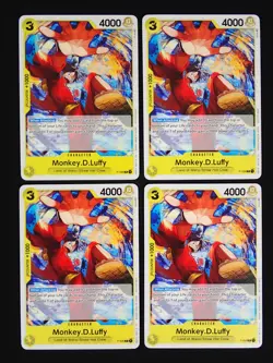 One Piece Monkey.D.Luffy P-036 Pre-Release Tournament Promo x4 (Playset) UNUSED - Image 1