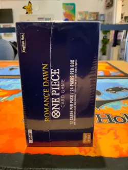 One Piece TCG - OP-01 Romance Dawn Booster Box Blue Bottom Sealed Slight Dented - Image 4