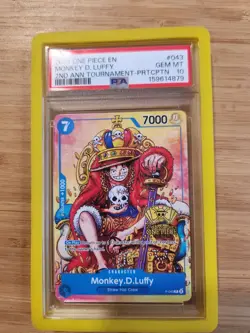 2024 ONE PIECE PROMO 2ND ANNIVERSARY TOURNAMENT MONKEY D. LUFFY 043 PSA 10 - Image 1
