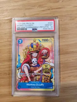 2024 ONE PIECE PROMO 2ND ANNIVERSARY TOURNAMENT MONKEY D. LUFFY 043 PSA 10 - Image 3