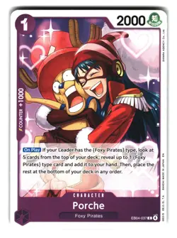 Porche EB04-037 One Piece Card Foxy Pirates - Image 1