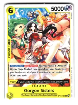 OP14-105 Gorgon Sisters UC Kuja Pirates Amazon Lily One Piece Card Game - Image 1