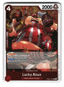 PRB02-003 Lucky Roux R Red-Haired Pirates PRB02 One Piece Card Game - Image 1