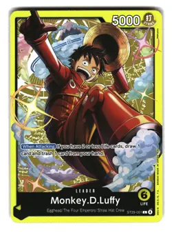 Monkey.D.Luffy One Piece Promotion Cards ST29 Deck Holo Card - Image 1