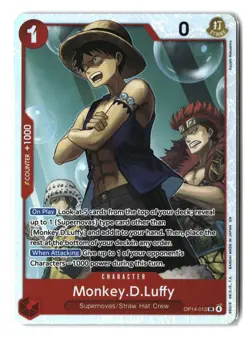 One Piece The Azure Sea's Seven Monkey .D. Luffy SR OP14-013 - Image 1