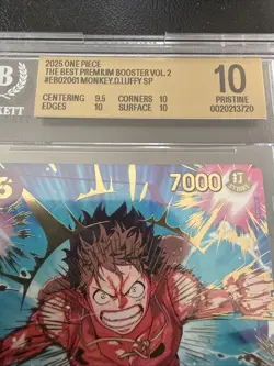 2025 One Piece Monkey.D.Luffy Eb02-061 (SP) The Best- Vol. 2 BGS 10 PRISTINE - Image 2