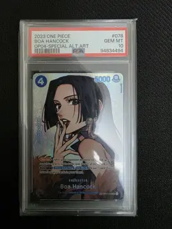 One Piece Boa Hancock OP01-078 SP ENGLISH PSA10 OP04 Kingdoms of Intrigue - Image 3
