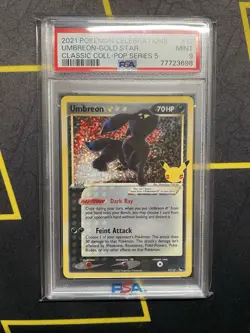 2021 Pokemon Celebrations Classic Collection #17 Umbreon - Gold Star PSA 9 - Image 1