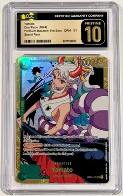 2022 One Piece Yamato OP01-121 Secret Rare CGC 10 Pristine English Romance Dawn - Image 1