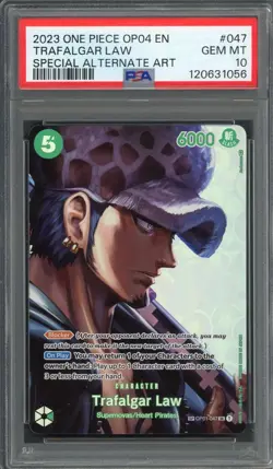 PSA 10 Trafalgar Law (SP Alt Art) OP04 OP01-047 EN One Piece B16 - Image 1