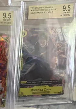 2025 ONE PIECE PROMOS ILLUSTRATION BOX VOL.3 #113 RORONOA ZORO BGS 9.5 - Image 1