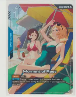 Moment of Rest - Alternate Art Uncommon Gundam Card GD04-102 U+ - Image 1