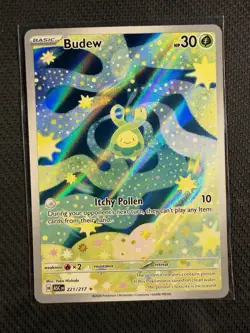 Budew 221/217 Illustration Rare Ascended Heroes Pokemon Card Holo Near Mint - Image 4