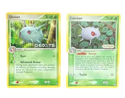 Cascoon & Silcoon EX Deoxys, Legend Maker Lot of 2 Holo Cards - Image 1