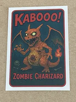 Custom Kaboo! Zombie Charizard Card, Free Shipping! (Custom Card) - Image 1