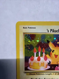Pokemon TCG Birthday Pikachu Holo Black Star Promo Card #24 - Image 3