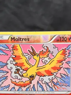 Pokemon TCG Moltres Fates Collide 9/124 Reverse Holo Rare Card - Image 2