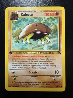 Pokemon Fossil First Edition: Kabuto (50/62) LP - Image 1