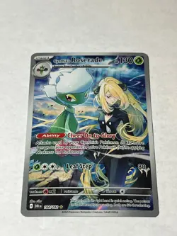 Cynthia's Roserade 184/182 Illustration Rare Destined Rivals Pokemon Holo NM - Image 1