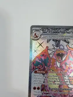 Charizard EX 215/197 OBF Obsidian Flames Ultra Rare Full Art NM Pokemon - Image 2