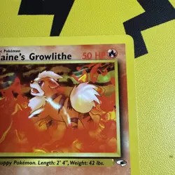 Pokemon TCG Blaine's Growlithe Gym Heroes 62/132 Regular 1st Edition Common - Image 3