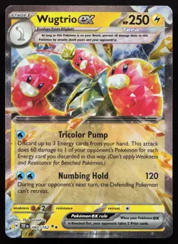 Wugtrio ex 060/162 Double Rare Temporal Forces Pokemon Holo Near Mint - Image 1