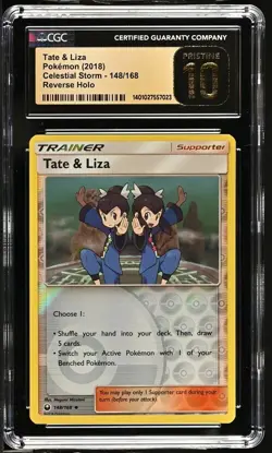Pokemon Tate & Liza 148/168 Reverse Holo Celestial Storm - CGC 10 PRISTINE - PSA - Image 1