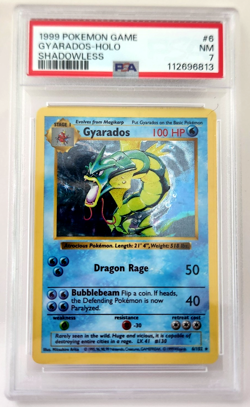 Gyarados Pokemon Base Set 6/102 Shadowless - PSA 7 Near Mint - Image 1