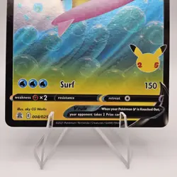 Pokemon TCG SWSH Celebrations Surfing Pikachu V 008/025 Ultra Rare Holo - Image 3