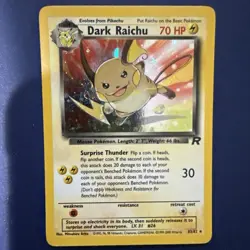 WOTC Dark Raichu Team Rocket Holo Secret Rare English 83/82 W/ Swirl - Image 1