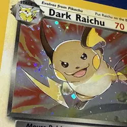 WOTC Dark Raichu Team Rocket Holo Secret Rare English 83/82 W/ Swirl - Image 2