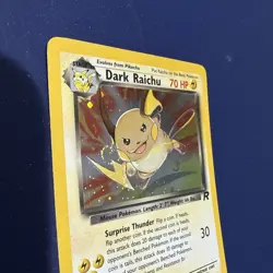 WOTC Dark Raichu Team Rocket Holo Secret Rare English 83/82 W/ Swirl - Image 4