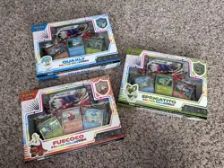 pokemon paldea collection(all 3) plus Dark Sylveon V Factory Sealed - Image 1